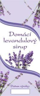 Samolepka 12 x 5 cm LEVANDULOVÝ sirup