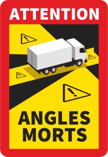 Samolepka  Angles Morts / Mrtvý úhel - 25x17cm