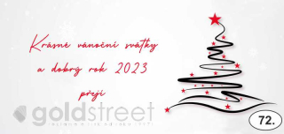 - 72 - novoroční přání, PF - 200 x 95 mm - včetně bílé obálky