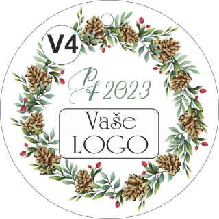 - V4 - Vánoční a dárkové visačky prům. 54 mm