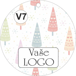 - V7 - Vánoční a dárkové visačky prům. 54 mm