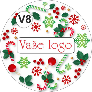 - V8 - Vánoční a dárkové visačky prům. 54 mm