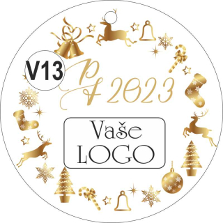 - V13 - Vánoční a dárkové visačky prům. 54 mm