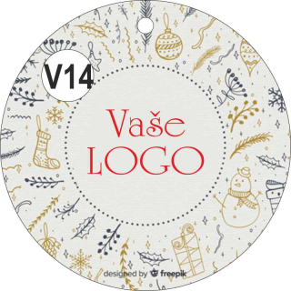 - V14 - Vánoční a dárkové visačky prům. 54 mm