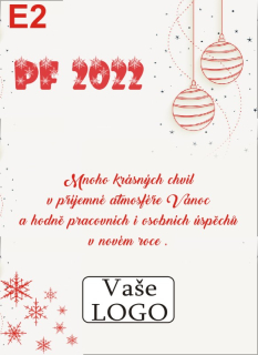 - E2 - Vánoční etiketa na víno 11 x 8 cm 