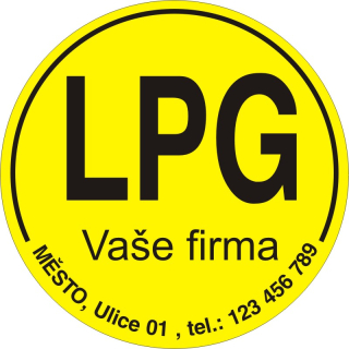 Samolepka kulatá 7 cm - LPG