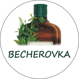 Sada 2 ks kulatých samolepek 6 x 6 cm - Domácí BECHEROVKA