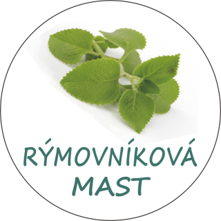 Sada 2 ks kulatých samolepek 6 x 6 cm - RÝMOVNÍKOVÁ mast