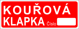 Samolepka kouřová klapka 150 x 55 mm