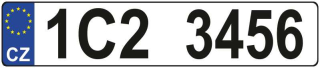 SPZ plastová cedule 520 x 110 mm