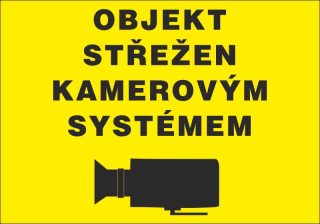 Plastová cedule - OBJEKT STŘEŽEN KAMEROU 2