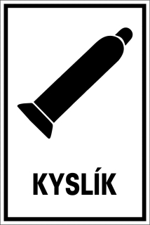 Samolepky - Tlakové láhve KYSLÍK