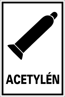 Samolepky - Tlakové láhve ACETYLÉN