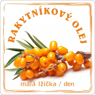 Samolepky 6 x 6 cm - RAKYTNÍKOVÝ OLEJ 