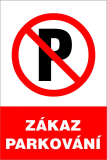 Samolepka - Zákaz parkování