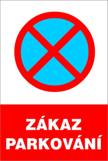 Samolepka - Zákaz parkování 1