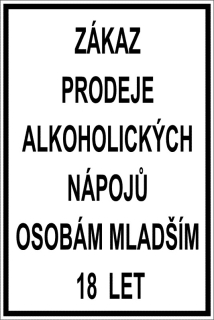 Samolepky - ZAKAZ PRODEJE ALKOHOLU