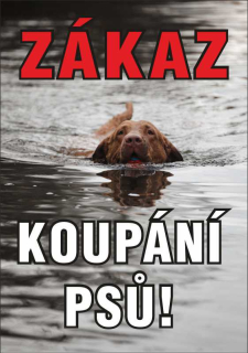 Cedule - ZÁKAZ koupání psů 5