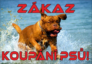 Cedule - ZÁKAZ koupání psů 6