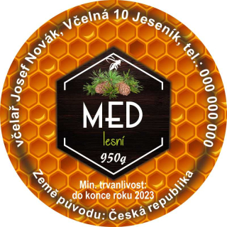 Kulatá samolepka 6 cm - MED Lesní