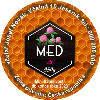 Kulatá samolepka 6 cm - MED Luční