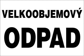 MAGNETICKÁ cedule - VELKOOBJEMOVÝ ODPAD
