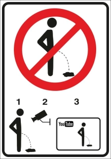 Plastová cedule - ZÁKAZ MOČENÍ 1