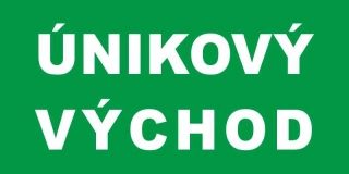 Plastová cedule - ÚNIKOVÝ VÝCHOD