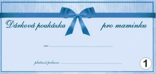 - 1 - dárkový poukaz - voucher - 200 x 95 mm