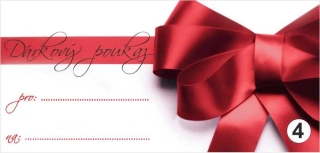 - 4 - dárkový poukaz - voucher - 200 x 95 mm