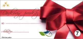 - 7 - dárkový poukaz - voucher - 200 x 95 mm