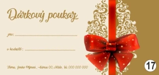 - 17 - dárkový poukaz - voucher - 200 x 95 mm