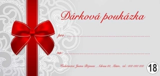 - 18 - dárkový poukaz - voucher - 200 x 95 mm