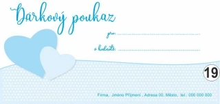 - 19 - dárkový poukaz - voucher - 200 x 95 mm
