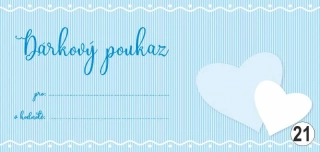 - 21 - dárkový poukaz - voucher - 200 x 95 mm