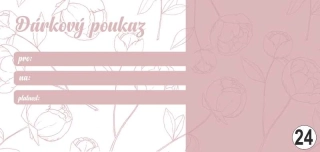 - 24 - dárkový poukaz - voucher - 200 x 95 mm