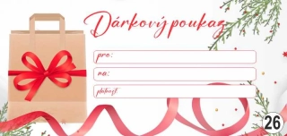 - 26 - dárkový poukaz - voucher - 200 x 95 mm