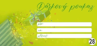 - 28 - dárkový poukaz - voucher - 200 x 95 mm