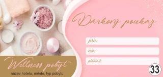 - 33 - dárkový poukaz - voucher - 200 x 95 mm