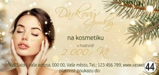 - 44 - dárkový poukaz - voucher - 200 x 95 mm