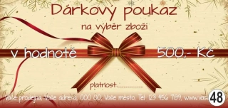- 48 - dárkový poukaz - voucher - 200 x 95 mm