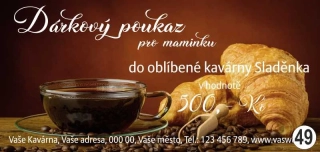 - 49 - dárkový poukaz - voucher - 200 x 95 mm