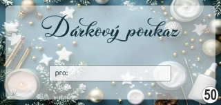 - 50 - dárkový poukaz - voucher - 200 x 95 mm