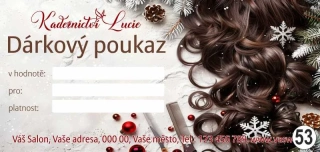 - 53 - dárkový poukaz - voucher - 200 x 95 mm