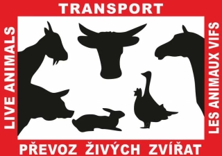 MAGNETICKÁ cedule - PŘEVOZ ŽÍVÝCH ZVÍŘAT