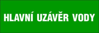 Samolepky 15 x 5 cm - HLAVNÍ UZÁVĚR VODY