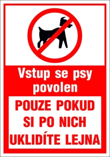 Cedule - VSTUP SE PSY POVOLEM