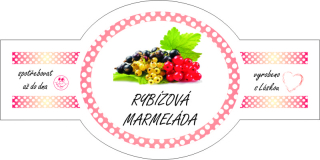 Samolepka 8 x 4 cm - RYBÍZOVÁ MARMELÁDA