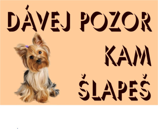 MAZLÍKOVÁ cedule - DÁVEJ POZOR KAM ŠLAPEŠ 2